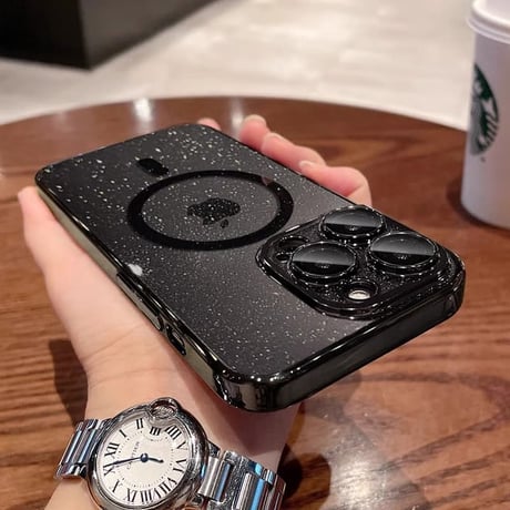 CUTECASE キラキラ MagSafe対応耐衝撃 iPhone18Proケース 星の空 輝く iPhone17Pro/15カバー ラメ入り オシャレ 美しい 高級感 黄ばまない 頑丈CM3814