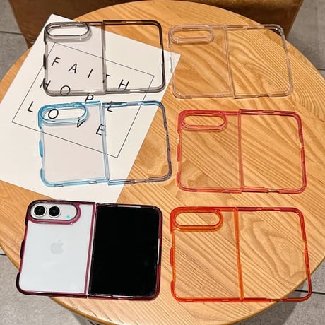 CUTECASE iPhone Duoケース 黄ばみにくい 高透明 カラーフレーム クリアケース 薄型軽量 着脱簡単CM6831