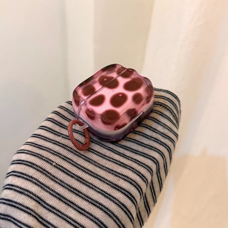 CUTECASE Airpods 5 対応ケース ピンク 牛柄 Airpodspro3/2/カバー 大人可愛い Airpods4/3 アニマル柄 カラビナ付きCM6836