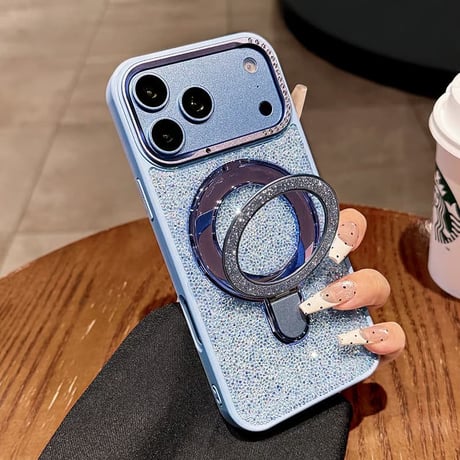CUTECASE ダイヤデコ iPhone18Pro/18ProMaxケース MagSafeリングスタンド キラキラビジュー iPhone17ProMax/16ケース 耐衝撃 CM6799