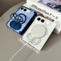 CUTECASE iPhone DuoケースMagsafe対応 米軍MIL規格 耐衝撃 ヒンジ保護 薄型 軽量 縦横スタンド カッコイイ 多機能CM6760