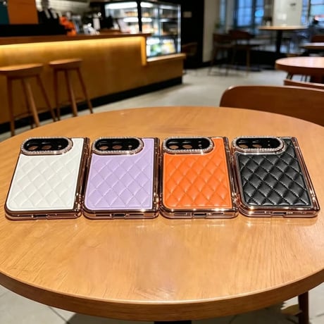 CUTECASE iPhone Duoケース ラグジュアリー キルティング レザー キラキララインストーンレンズ保護 強化ガラスフィルム一体型 全面保護CM6859