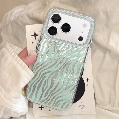CUTECASEゼブラ柄 iPhone18Promaxケース キラキラ感 iPhone17ProMax/16Pro/15/14ケース オシャレ シンプル風CM6603
