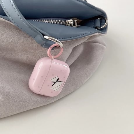 CUTECASE ピンク Airpods Pro3ケース かわいいわんちゃん Airpods4/3カバー pro2/pro1 リング/キーホルダー CM6553