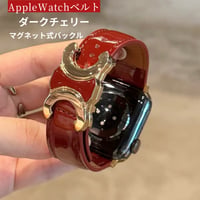 CUTECASE マグネット式バックル AppleWatchベルト 高級感レザー調 AppleWatchバンド Series 12/11/10/9/8 SE Ultra4/3 エレガントCM6725