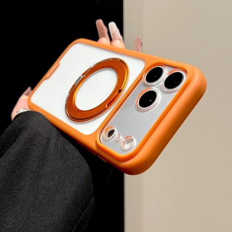 CUTECASE iPhone18Pro/18ProMaxケース 滑り止め加工 カメラコントロール保護カバー付 MagSafeリングスタンド 耐衝撃 CM6750