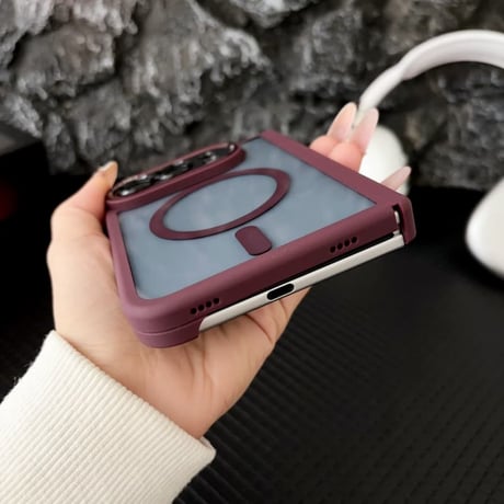 CUTECASE iPhone Duo専用 フルカバーケース 4点セット Magsafe対応 米軍MIL規格 耐衝撃 ヒンジ保護 強化ガラスフィルム付き 高品質CM6761