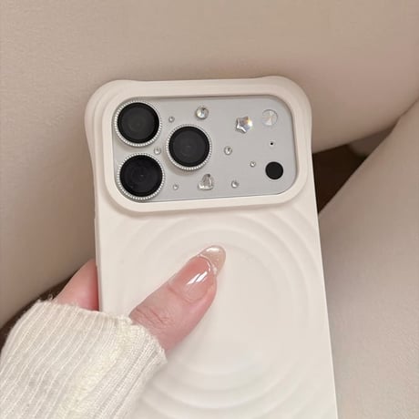 CUTECASEハート/星ビジュー iPhone18Proカメラ保護カバー iPhone18ProMax/ iPhone17Pro キラキラ かわいい おしゃれCM6892