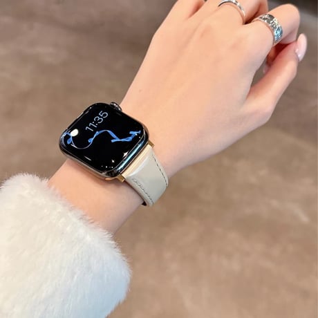 AppleWatchベルトマグネット式バックル  レザー調 艶感 AppleWatchバンド Series 12/11/10/9/8 SE Ultra4/3/2 高級感エレガントCM6726