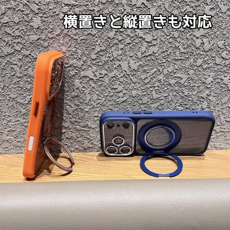 CUTECASE高機能高品質 iPhone18pro/18promaxケース MagSafeリングスタンド iPhone17Pro/16/15シリーズカバー 耐衝撃 レンズカバー付CM5751