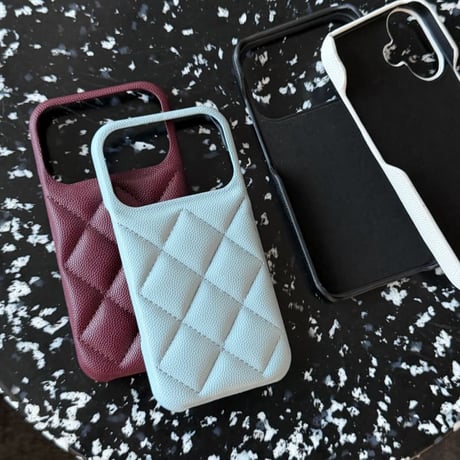 CUTECASE キルティング調レザー iPhone18Pro/18ProMaxケース 上品 iPhone17/16proケース 菱形 セレブ愛用 おしゃれCM6854