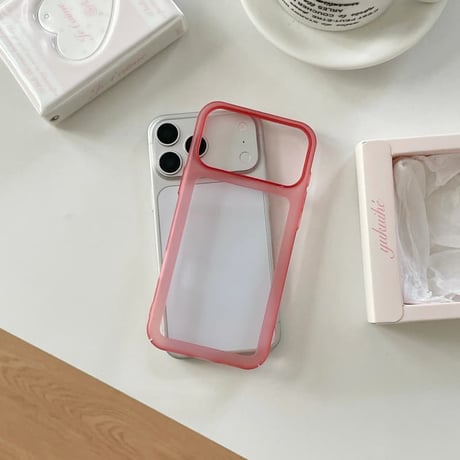 CUTECASE カラフルフレーム iPhone18proケース マットクリア iPhone17Pro/16/15シリーズ くすみカラー 着脱簡単CM6874