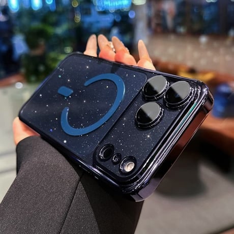 CUTECASE キラキラ MagSafe対応耐衝撃 iPhone18Proケース 星の空 輝く iPhone17Pro/15カバー ラメ入り オシャレ 美しい 高級感 黄ばまない 頑丈CM3814