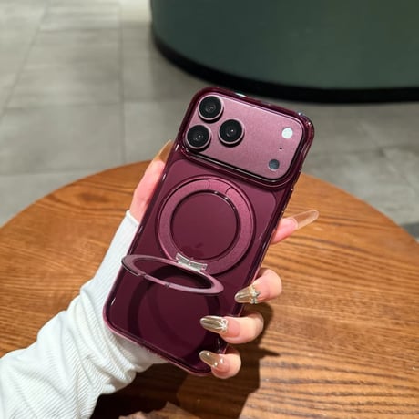CUTECASE 黄ばみにくい高透明 iPhone18Pro/18ProMaxケース 360°回転マグネットリングスタンド iPhone17/16proケース 薄型軽量丈夫 CM6770