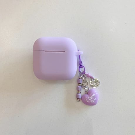 CUTECASE シリコン AirpodsPro3ケース ハートキーホルダー付 Airpods4/3カバー pro2/Pro1ケース 充電口カバー付 可愛い 指紋防止CM6586