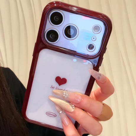 CUTECASE ハート柄 iPhone18Pro/18ProMaxケース 高透明感 カメラカバー iPhone17/16ProMaxカバー 大人かわいい クリアCM6840