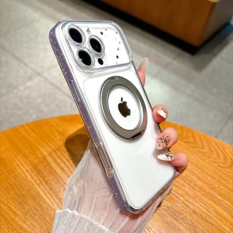 CUTECASE キラキララメサイド iPhone18Pro/18ProMaxケース MagSafeリングスタンド iPhone17/16proケース カメラレンズ保護 ダイヤ CM6748