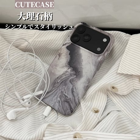 CUTECASE 大理石柄 iPhone18Pro高級感 iPhone18Promax/17/16/15Proカバー モード＆シンプル CM6869