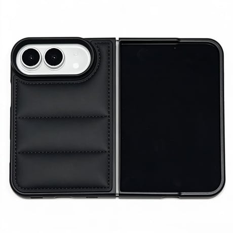 CUTECASE iPhone Duo専用ケース パッファーデザイン プレミアムスマホケース | ダウンジャケット風 ぷっくり質感 モノトーン トレンド CM6811
