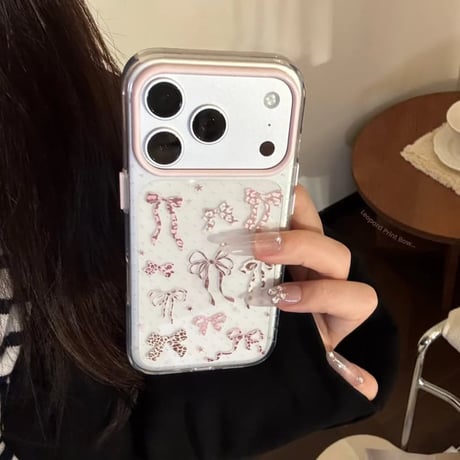 CUTECASE 豹柄リボン iPhone17Pro/17ケース クリア iPhone16Pro/15ProMax/14ケース かわいい オシャレCM6563