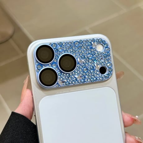 キラキラビジュー カメラレンズカバー iPhone18Pro/18ProMax カメラ保護カバー iPhone17ProMax/17Pro 金属製 ラインストーン 耐衝撃 CM6879