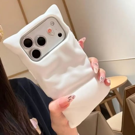 CUTECASE まくらiPhone17Promaxケース シリコン iPhone16Pro/15Pro/14ケース 丈夫 保護性よい ギフトに最適CM6493