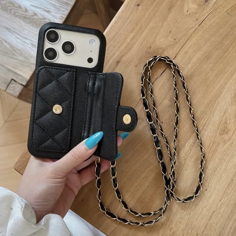 CUTECASE カード収納 iPhone17Promaxケース レザー製 iPhone16Pro/15pro/14ケース ストラップ付 耐衝撃CM6625