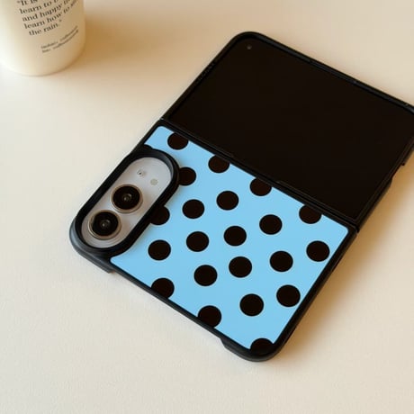 CUTECASE iPhone Duo 専用ケース 水玉ドット チェック 星柄 ハート/枕グリップ付き 韓国っぽ 大人可愛い 耐久性あるCM6839