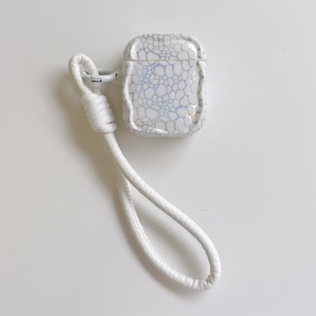 CUTECASEワニ柄 AirpodsPro3ケース キラキラ感 Airpods4/3カバー AirpodsPro第2/1世代 ストラップ付き アニマル柄CM6616