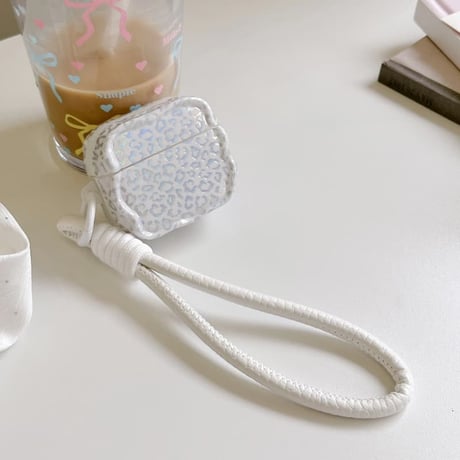 CUTECASEワニ柄 AirpodsPro3ケース キラキラ感 Airpods4/3カバー AirpodsPro第2/1世代 ストラップ付き アニマル柄CM6616