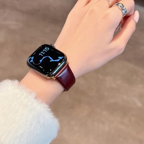 AppleWatchベルトマグネット式バックル  レザー調 艶感 AppleWatchバンド Series 12/11/10/9/8 SE Ultra4/3/2 高級感エレガントCM6726