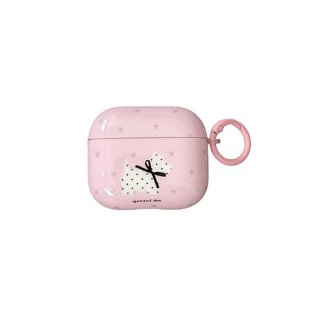 CUTECASE ピンク Airpods Pro3ケース かわいいわんちゃん Airpods4/3カバー pro2/pro1 リング/キーホルダー CM6553