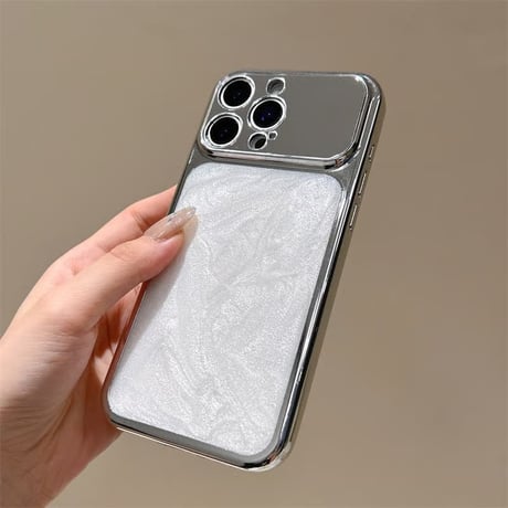 CUTECASE メッキミラー iPhone17Pro/7ケース ラメ入り iPhone16ProMax/15Pro/14ケース キラキラ 便利CM6552