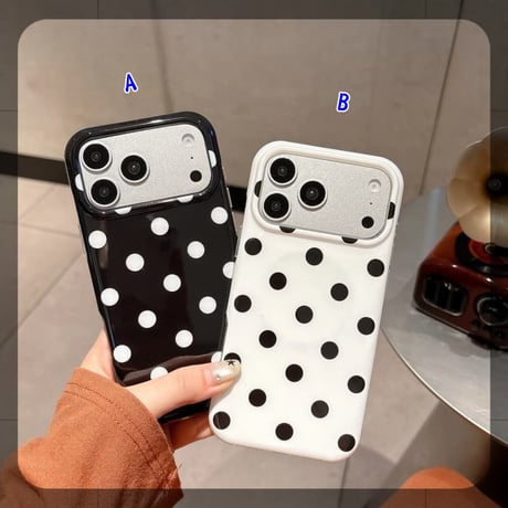 CUTECASE 水玉模様 MagSafe対応iPhone17Promaxケース 韓国っぽ iPhone16Pro/15ProMaxケース 可愛い 甘めコーデ CM6588
