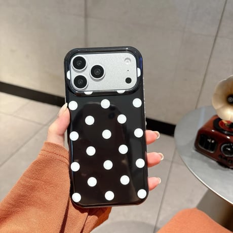 CUTECASE 水玉模様 MagSafe対応iPhone17Promaxケース 韓国っぽ iPhone16Pro/15ProMaxケース 可愛い 甘めコーデ CM6588