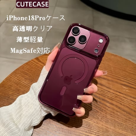 CUTECASE 高透明クリア iPhone18ProMax/18Proケース MagSafe対応 カメラコントロール保護カバー iPhone17/16/15シリーズ 薄型軽量 CM6751