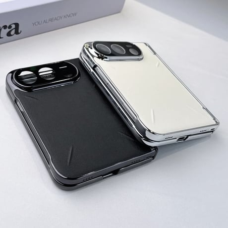 CUTECASE iPhone Duoケース 全面保護 カメラレンズ保護カバー付 MagSafe対応 高級レザー ヒンジ保護 メッキフレーム 高級感たっぷり CM6889