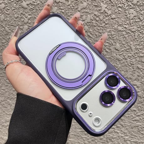 CUTECASE高機能高品質 iPhone18pro/18promaxケース MagSafeリングスタンド iPhone17Pro/16/15シリーズカバー 耐衝撃 レンズカバー付CM5751