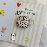 CUTECASE  Airpods 5 対応ケース ダルメシアン柄 Airpodspro3/2/カバー Airpods4/3 マット アニマル柄 カラビナ付きCM6796