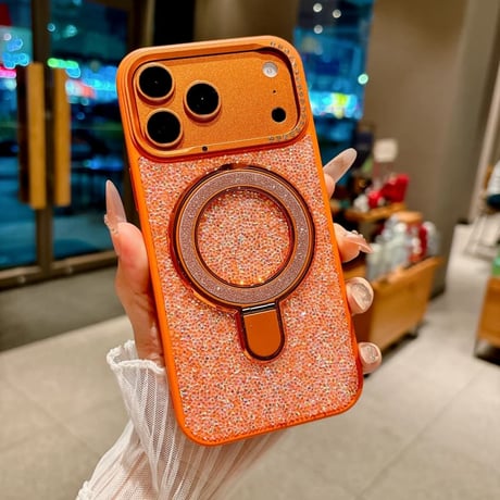 CUTECASE ダイヤデコ iPhone18Pro/18ProMaxケース MagSafeリングスタンド キラキラビジュー iPhone17ProMax/16ケース 耐衝撃 CM6799