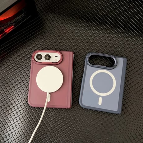 iPhone Duo専用ケース フルカバーケース お得な4点セット Magsafe対応 耐衝撃 ヒンジ保護 マット加工 強化ガラスフィルム付 耐衝撃 高品質CM6827