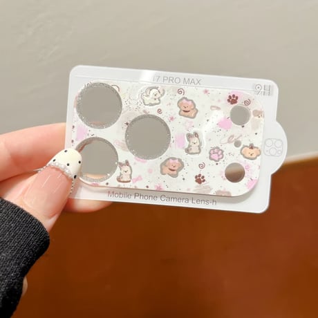 CUTECASE可愛い動物柄 カメラ保護カバー iPhone18Pro/18promax iPhone17pro/17ProMax ガラスレンズフィルム 傷から保護 CM6631