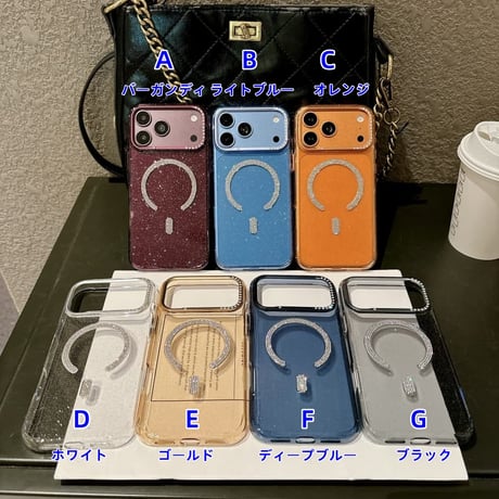 CUTECASE ラインストーン付き iPhone18Pro/18ProMaxケース MagSafe対応 キラキラビジュー iPhone17ProMax/16ケース 高透明 耐衝撃 CM6755