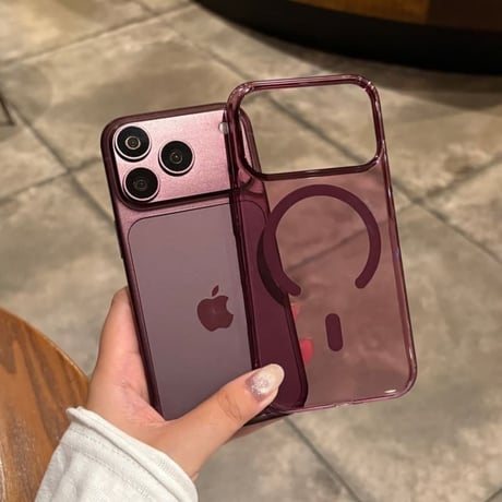 CUTECASE MagSafe対応 高透明 iPhone18Pro/18ProMaxケース カラーフレーム iPhone17/16proケース 薄型 軽量 精密設計CM6788]