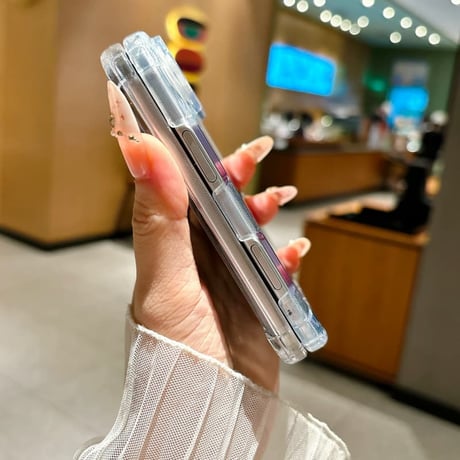 CUTECASE iPhone Duo専用ケース ミラー付き 四隅耐衝撃 カメラ周り保護 艶感 傷防止 メイク直しに便利CM6810