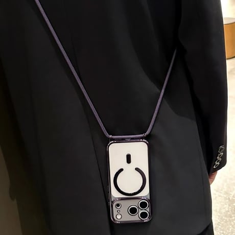 CUTECASE ショルダー ストラップ付き iPhone18Pro/18ProMax MagSafe対応 メタリック iPhone17/16/15カバー カメラ保護 高級感CM6825