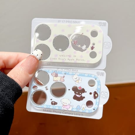 CUTECASE可愛い動物柄 カメラカバー iPhone18Pro/18promax iPhone17pro/17ProMax ガラスレンズフィルム 傷から保護 CM6617