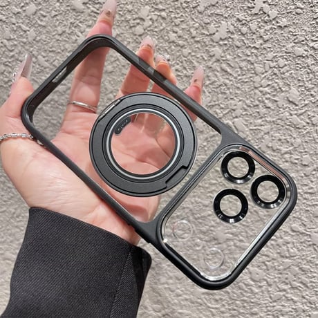 CUTECASE高機能高品質 iPhone18pro/18promaxケース MagSafeリングスタンド iPhone17Pro/16/15シリーズカバー 耐衝撃 レンズカバー付CM5751
