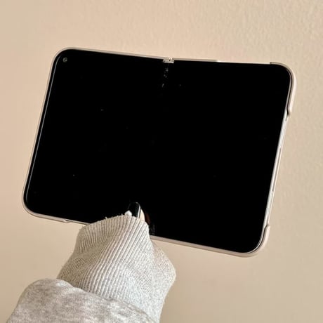 CUTECASE iPhone Duo専用ケース スタンド付き ハンドベルト付き マット 落下防止 ヒンジ保護 耐衝撃 高機能CM6826