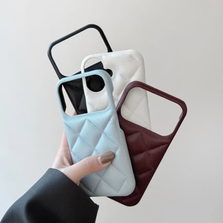 CUTECASE キルティング調レザー iPhone18Pro/18ProMaxケース 上品 iPhone17/16proケース 菱形 セレブ愛用 おしゃれCM6854
